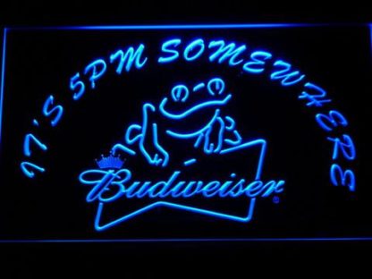 Budweiser Frog It's 5pm Somewhere neon sign LED