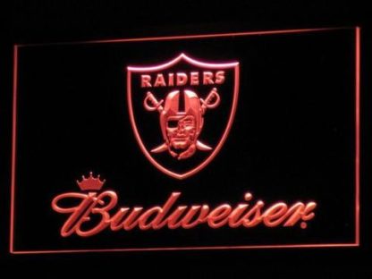 Oakland Raiders Budweiser neon sign LED