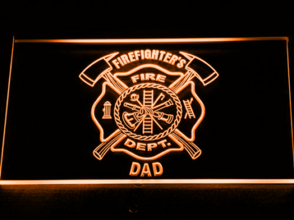 Fire Department Firefighter's Dad neon sign LED
