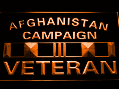 US Armed Forces  Afghanistan Campaign Veteran neon sign LED