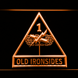 US Army 1st Armored Division Old Ironsides neon sign LED