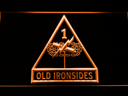 US Army 1st Armored Division Old Ironsides neon sign LED