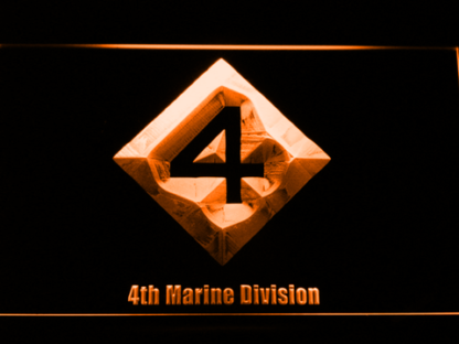 US Marine Corps 4th Marine Division neon sign LED