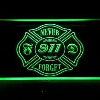 Fire Department Never Forget 911 neon sign LED