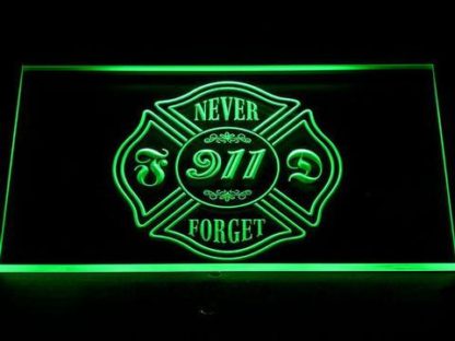 Fire Department Never Forget 911 neon sign LED