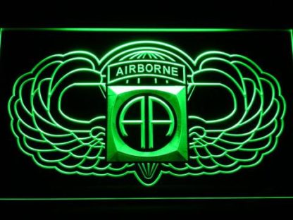 US Army 82nd Airborne Division Wings neon sign LED