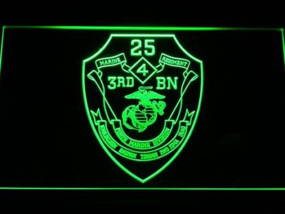US Marine Corps 3rd Battalion 25th Marines neon sign LED