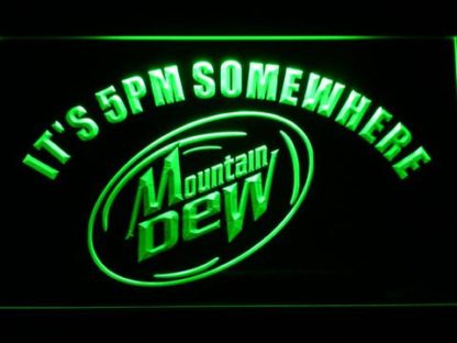 Mountain Dew It's 5pm Somewhere neon sign LED