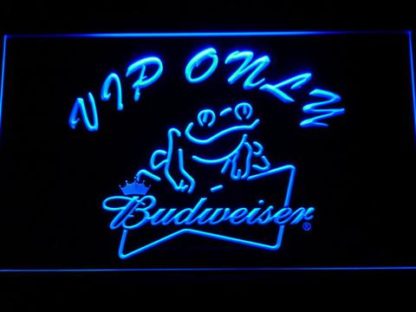 Budweiser Frog VIP Only neon sign LED