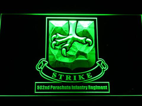 US Army 502nd Parachute Infantry Regiment neon sign LED