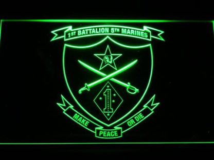 US Marine Corps 1st Battalion 5th Marines neon sign LED