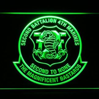 US Marine Corps 2nd Battalion 4th Marines neon sign LED