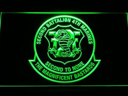 US Marine Corps 2nd Battalion 4th Marines neon sign LED