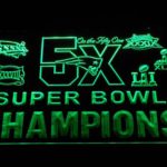 New England Patriots 5X Super Bowl Champions Logos - Image 6