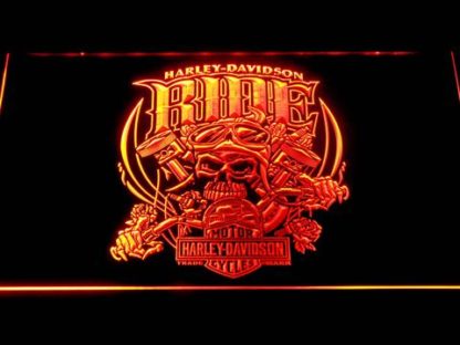 Harley Davidson Skull Ride neon sign LED