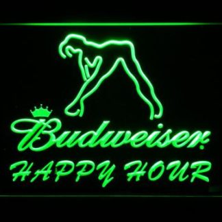 Budweiser Woman's Silhouette Happy Hour neon sign LED