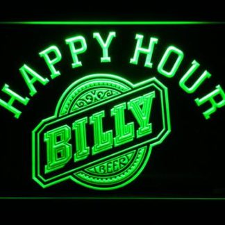Billy Beer Happy Hour neon sign LED