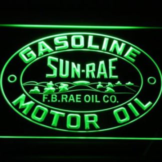 Sunrae Gasoline & Motor Oil neon sign LED