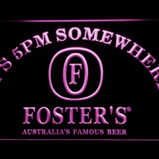 Foster's It's 5pm Somewhere neon sign LED