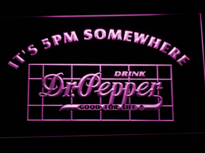 Dr Pepper It's 5pm Somewhere neon sign LED