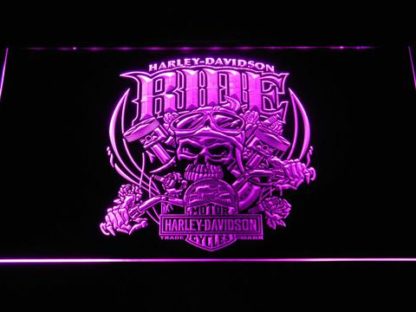 Harley Davidson Skull Ride neon sign LED