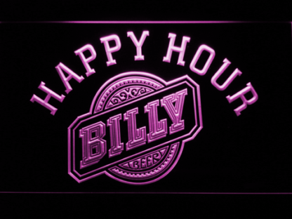 Billy Beer Happy Hour neon sign LED