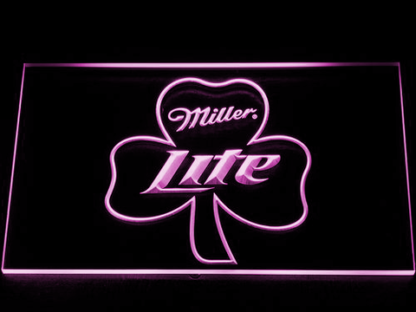 Miller Lite Shamrock neon sign LED
