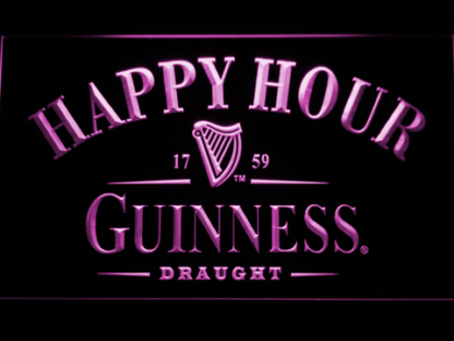 Guinness Draught Happy Hour neon sign LED