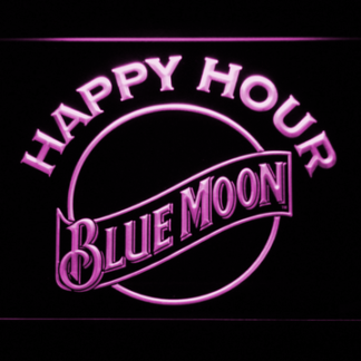 Blue Moon Happy Hour neon sign LED