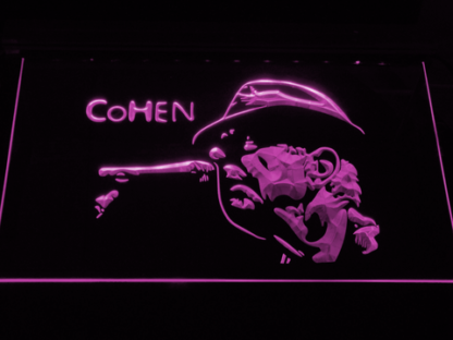 Leonard Cohen Face neon sign LED