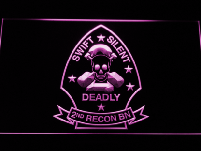 US Marine Corps 2nd Recon Battalion neon sign LED