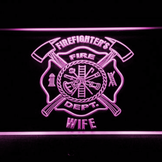 Fire Department Firefighter's Wife neon sign LED