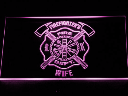 Fire Department Firefighter's Wife neon sign LED