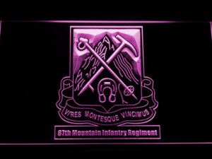 US Army 87th Mountain Infantry Regiment - neon sign - LED sign - shop ...