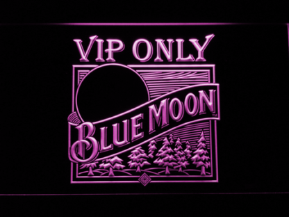 Blue Moon Old Logo VIP Only neon sign LED