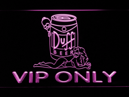 Duff Simpsons VIP Only neon sign LED