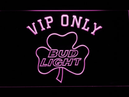 Bud Light Shamrock VIP Only neon sign LED