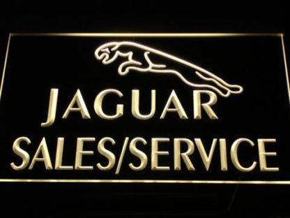 Jaguar Sales and Service neon sign LED