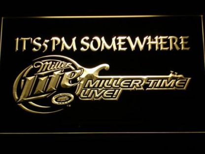 Miller Lite Miller Time It's 5pm neon sign LED