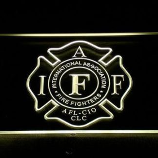 IAFF International Association of Fire Fighters neon sign LED