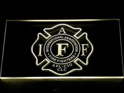 IAFF International Association of Fire Fighters neon sign LED