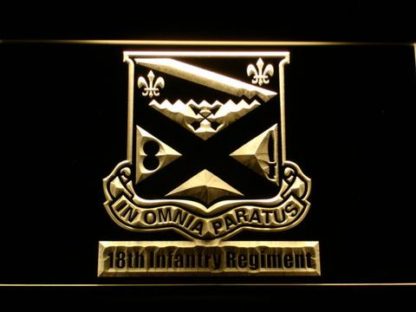 US Army 18th Infantry Regiment neon sign LED