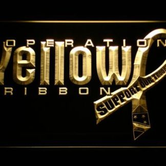Yellow Ribbon Support Our Troops neon sign LED