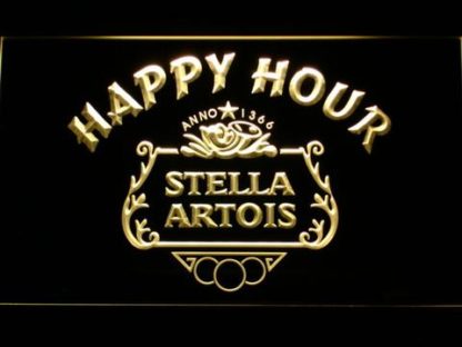 Stella Artois Crest Happy Hour neon sign LED