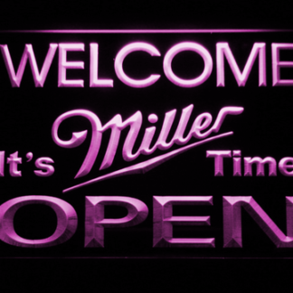 Miller It's Miller Time Open neon sign LED