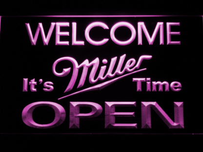 Miller It's Miller Time Open neon sign LED