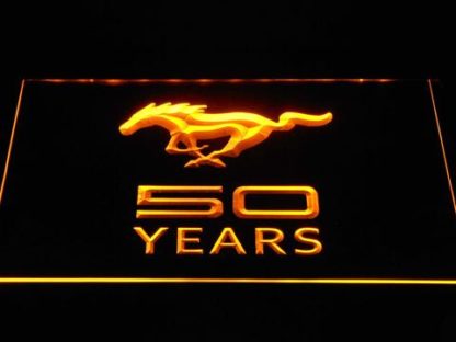 Ford Mustang 50 Years neon sign LED
