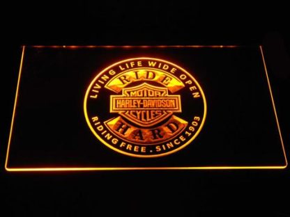 Harley Davidson Ride Hard neon sign LED