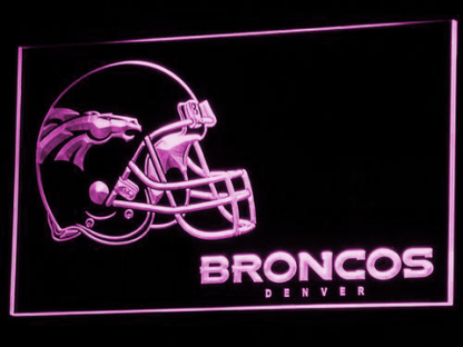 Denver Broncos Helmet neon sign LED