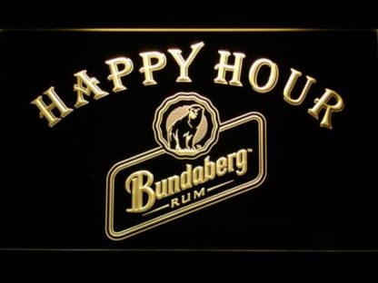 Bundaberg Rum Happy Hour neon sign LED